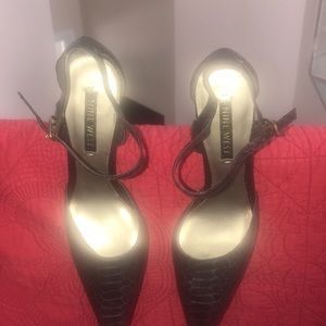 Nine West Brown Strap Pumps